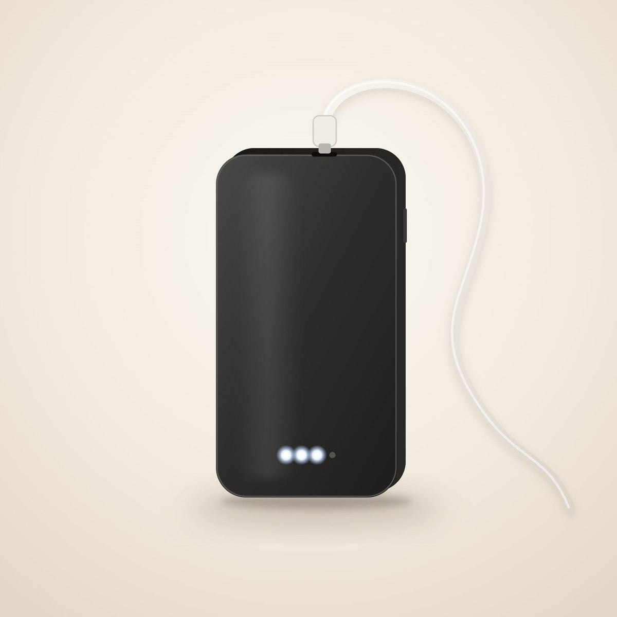 Powerbank für den beheizten Schal mit USB-Kabel (Abbildung ähnlich)